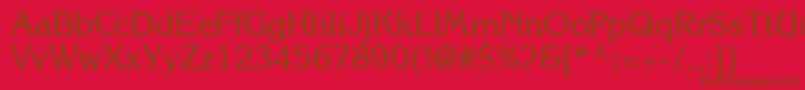 KolibridbNormal Font – Brown Fonts on Red Background