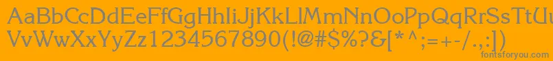 KolibridbNormal Font – Gray Fonts on Orange Background