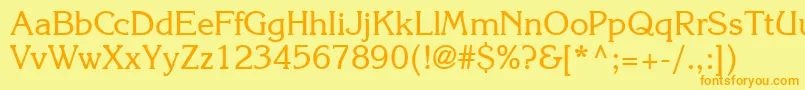 KolibridbNormal Font – Orange Fonts on Yellow Background