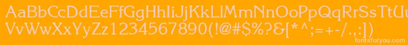 Czcionka KolibridbNormal – różowe czcionki na pomarańczowym tle