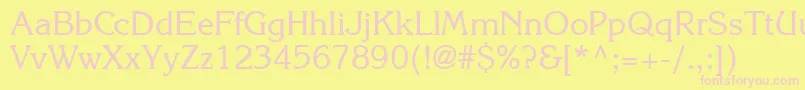 KolibridbNormal Font – Pink Fonts on Yellow Background