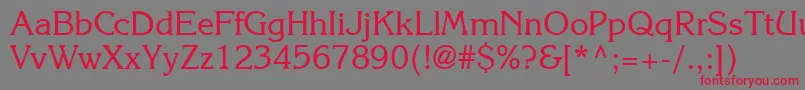 KolibridbNormal Font – Red Fonts on Gray Background