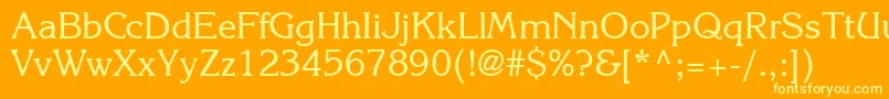 KolibridbNormal Font – Yellow Fonts on Orange Background