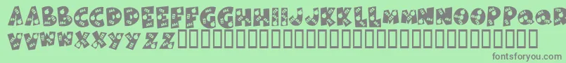 KrBackToSchool Font – Gray Fonts on Green Background