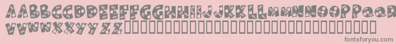 KrBackToSchool Font – Gray Fonts on Pink Background