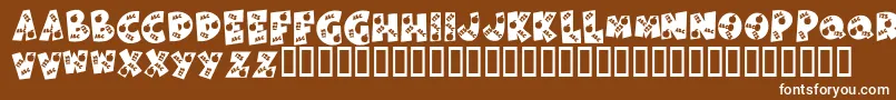 Шрифт KrBackToSchool – белые шрифты на коричневом фоне