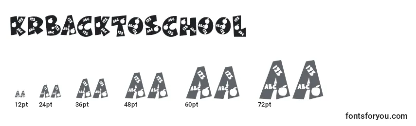 KrBackToSchool Font Sizes