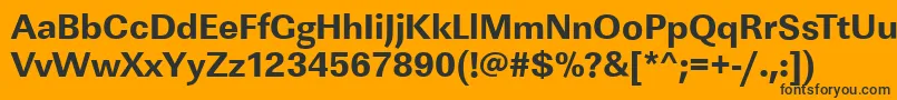 LinearstdXboldRegular Font – Black Fonts on Orange Background