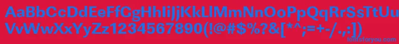 LinearstdXboldRegular Font – Blue Fonts on Red Background