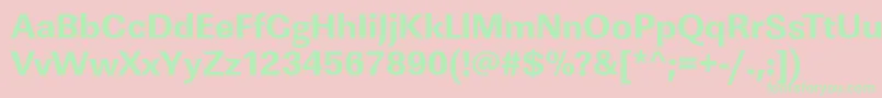LinearstdXboldRegular Font – Green Fonts on Pink Background