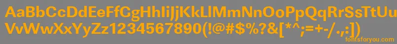 LinearstdXboldRegular Font – Orange Fonts on Gray Background