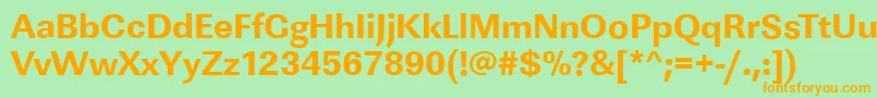 LinearstdXboldRegular Font – Orange Fonts on Green Background