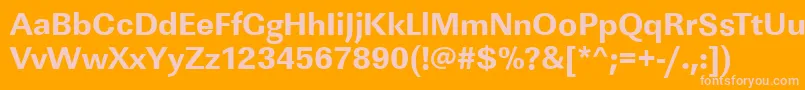 LinearstdXboldRegular Font – Pink Fonts on Orange Background
