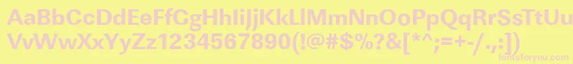 LinearstdXboldRegular Font – Pink Fonts on Yellow Background