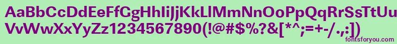 Шрифт LinearstdXboldRegular – фиолетовые шрифты на зелёном фоне