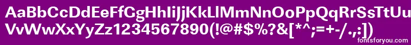 フォントLinearstdXboldRegular – 紫の背景に白い文字