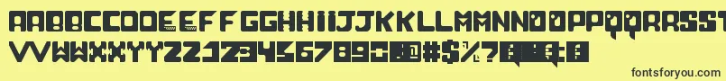 More about NeoScifiV20 Font NeoScifiV20 Font – Black Fonts on Yellow Background