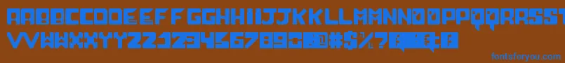 NeoScifiV20 Font – Blue Fonts on Brown Background