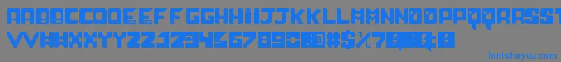 NeoScifiV20 Font – Blue Fonts on Gray Background
