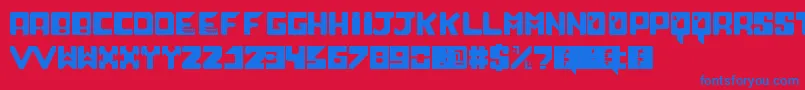 NeoScifiV20 Font – Blue Fonts on Red Background