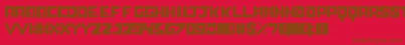 Police NeoScifiV20 – polices brunes sur fond rouge
