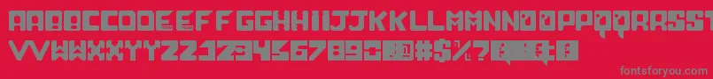 Czcionka NeoScifiV20 – szare czcionki na czerwonym tle