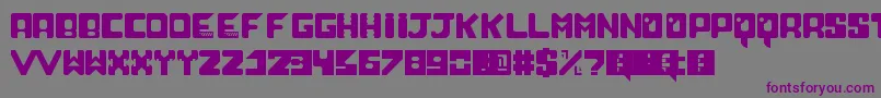 NeoScifiV20 Font – Purple Fonts on Gray Background