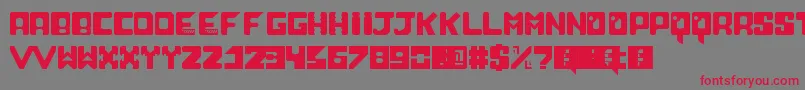 NeoScifiV20 Font – Red Fonts on Gray Background