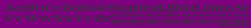 Fonte PigeonbolditalPersonal – fontes pretas em um fundo violeta