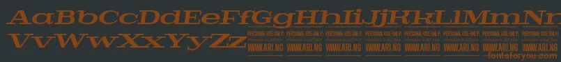 PigeonbolditalPersonal Font – Brown Fonts on Black Background