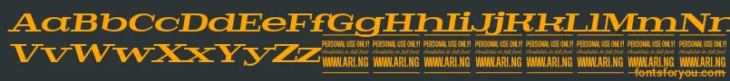 PigeonbolditalPersonal Font – Orange Fonts on Black Background