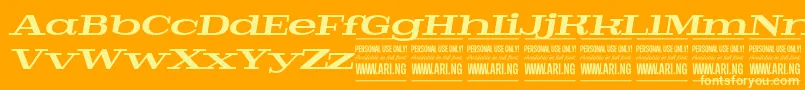 PigeonbolditalPersonal Font – Yellow Fonts on Orange Background