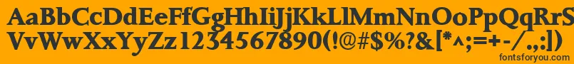 Шрифт Ft8bBold – чёрные шрифты на оранжевом фоне