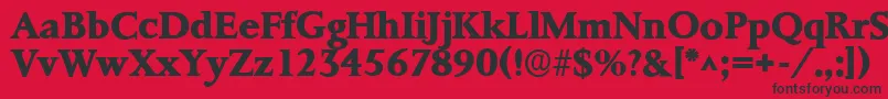Czcionka Ft8bBold – czarne czcionki na czerwonym tle