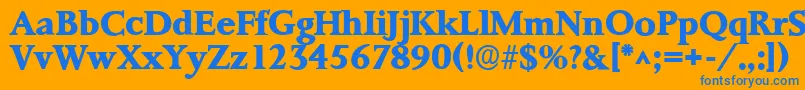 Ft8bBold Font – Blue Fonts on Orange Background