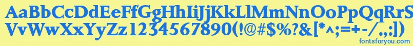 Ft8bBold Font – Blue Fonts on Yellow Background