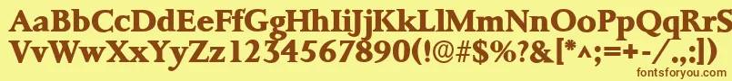 Ft8bBold Font – Brown Fonts on Yellow Background
