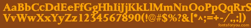 Ft8bBold Font – Orange Fonts on Brown Background