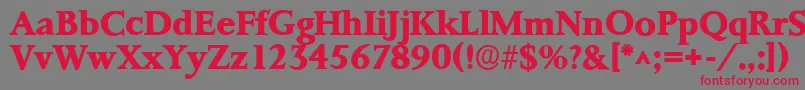 Czcionka Ft8bBold – czerwone czcionki na szarym tle