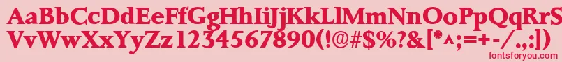 Czcionka Ft8bBold – czerwone czcionki na różowym tle