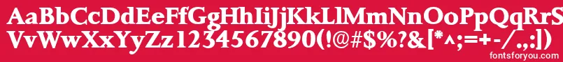 Czcionka Ft8bBold – białe czcionki na czerwonym tle