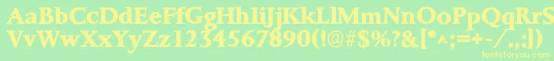 Ft8bBold Font – Yellow Fonts on Green Background