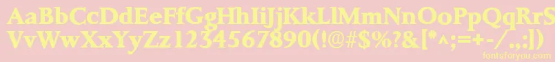Ft8bBold-Schriftart – Gelbe Schriften auf rosa Hintergrund
