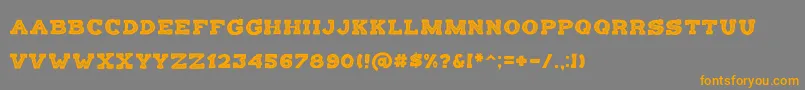 BalatypeGrunge Font – Orange Fonts on Gray Background