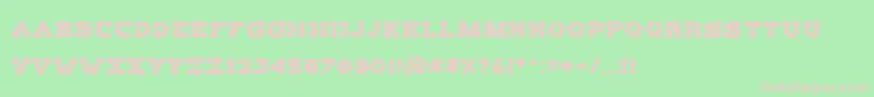 BalatypeGrunge Font – Pink Fonts on Green Background