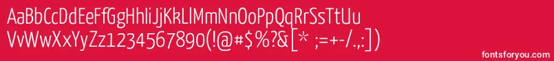 YanoneKaffeesatzLight Font – White Fonts on Red Background