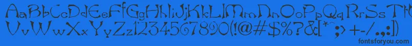 Bard Font – Black Fonts on Blue Background