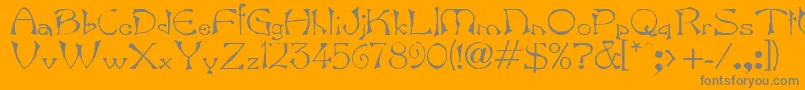 Bard Font – Gray Fonts on Orange Background