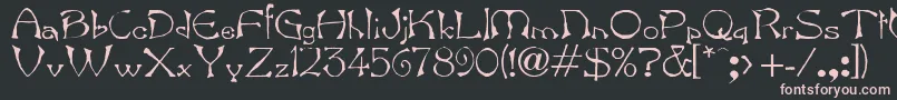 Bard Font – Pink Fonts on Black Background