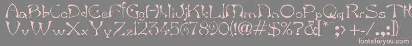 Bard Font – Pink Fonts on Gray Background